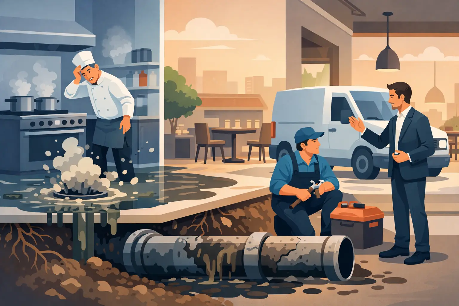 Restaurant Sewer Backup Example: What Happens Next