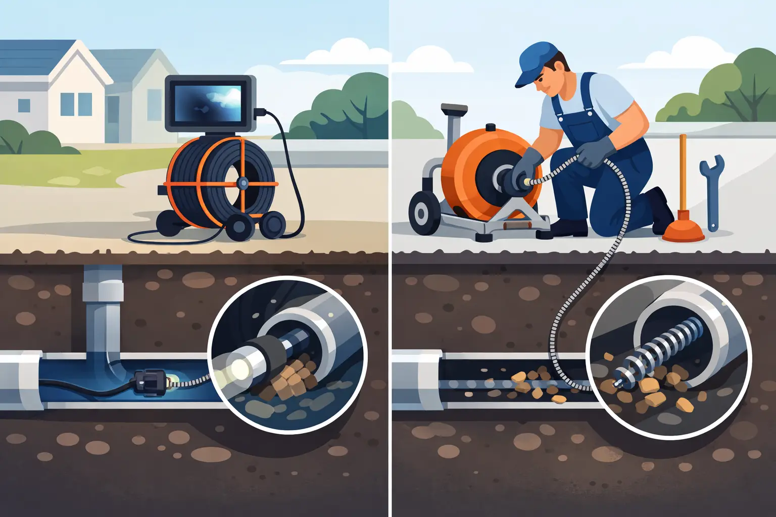 Sewer Camera Inspection Versus Snaking Explained